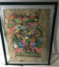 Southwest Folk Art Birds in Clear Glass