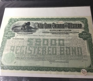 New York & Ontario and Western Railway Co. Stock
