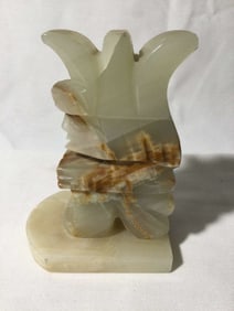 Vintage Carved Jadeite Aztec Figure