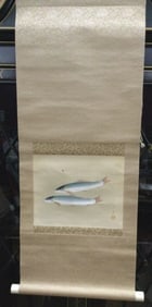 Oriental Rice Paper Scroll Paintings
