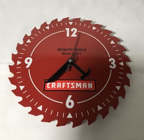 Sears Craftsman Tools Saw Blade Wall Clock