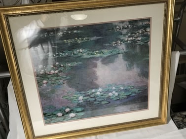 Monet Watterlillies I Framed Print Under Glass