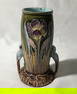 Art Nouveau Aajolica Glaze Double Handle Vase