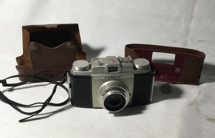 Kodak Pony IV Camera with leather case.