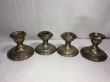 Sterling Weighted Candle Holders (4)