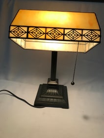 Mission Style Bankers Desk Lamp -Works!