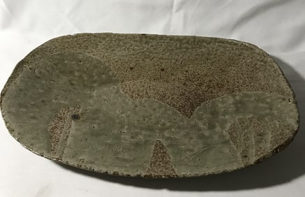 Large Stoneware Pottery Serving Platter