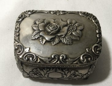 Vintage Ornate Footed Ring Box