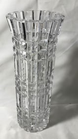 Vintag Tall Beveled Lead Crystal Vase