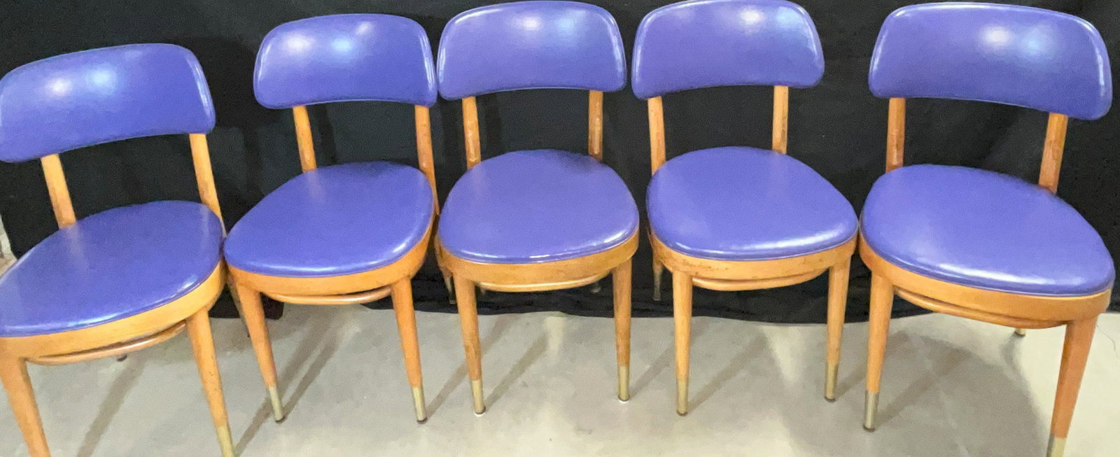 Purple Thonet Designer Chairs - set of 5 (1 of 20)