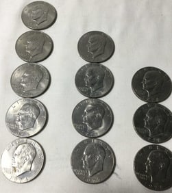 Eisenhower Dollar Coins (12)