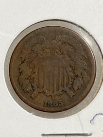 1865 US 2 cent Piece