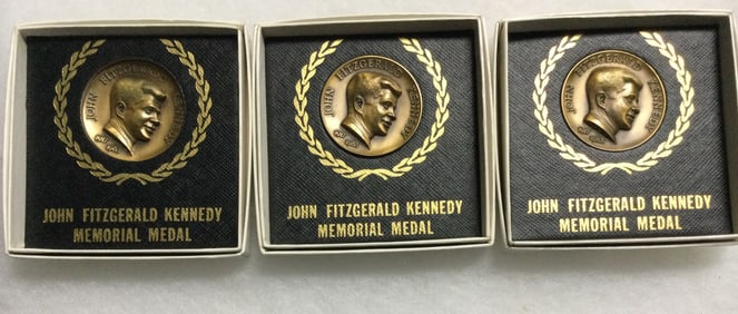 John F Kennedy Memorial Medals (3)