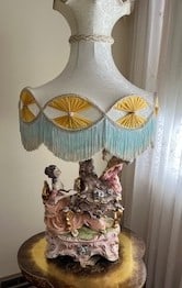 Capodimonte Musical Figure Lamps Made in Italy