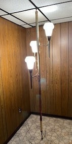 Vintage Tension Pole Lamp w/ 3 Shades