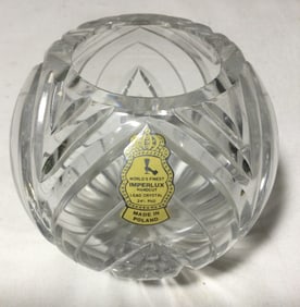 Imperlux Hand Cut Lead Crystal Candle Holder