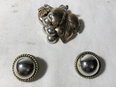 Sterling Collection - Brooch & Earrings (30grams)