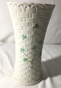 Belleek Shamrock Colleen Vase