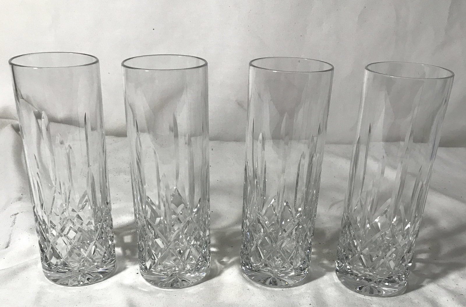 Waterford Crystal Iced Tea Glasses: each measures 7 inches tall