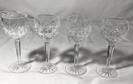 Waterford Lismore Hock Wine Glasses (4)