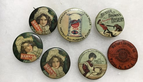 Early 1900s Advertising Buttons (7)