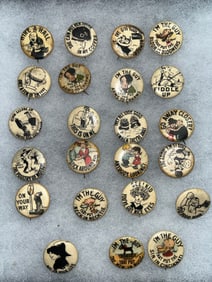 Early 1900s Comedy Button Pins (23)