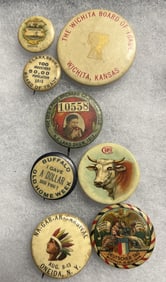 Early Buttons/ Pins Collection (8)