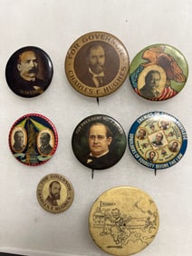 Early Political Button Collection (8)