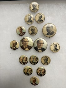 Early 1900s Political Button Pins (16)