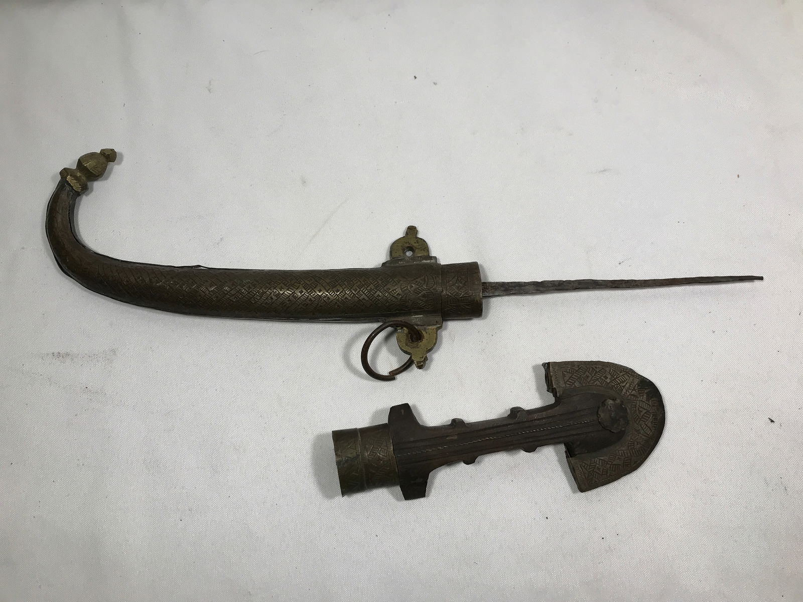 Indian-style Thin Blade Dagger w/ Metal Sheath (1 of 5)