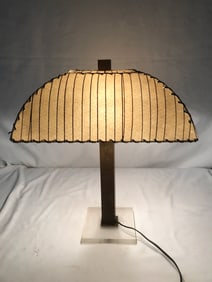 Vintage Brass and Plexi Glass Table Lamp