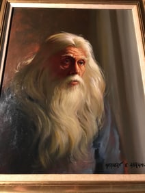 Herbert E Abrams, Oil on Board Portrait