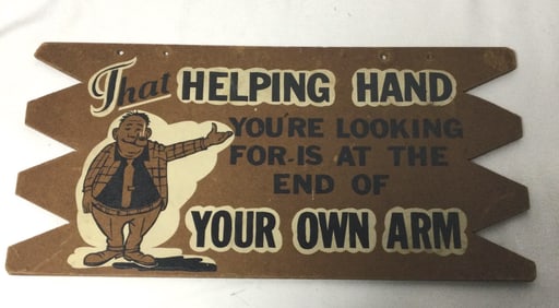 Vintage Wood Foot Long Humorous Wall Sign