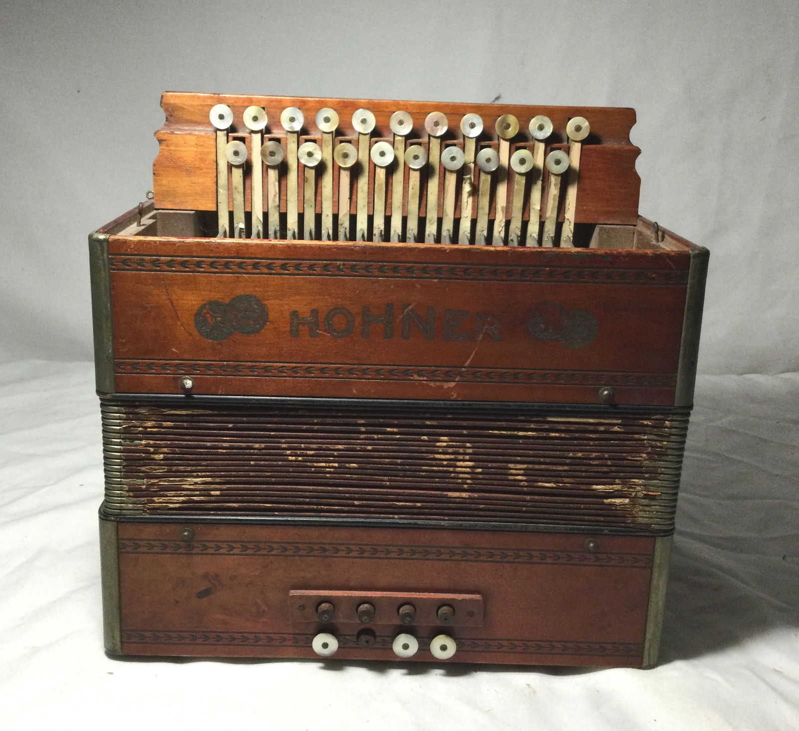 HOHNER Two Row Button Box Accordion (1 of 8)