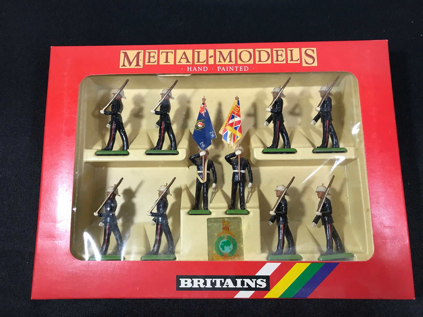 Britains Metal Models 7204 Royal Marine: Drums and bugles, 10 models, in original package