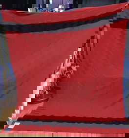 Hudson bay 100% wool blanket red with black
