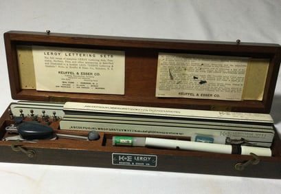 Vintage K and E Leroy Lettering Kit by Keuffel