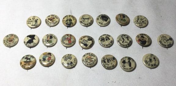Vintage Whimsical Pin Back Button Collection