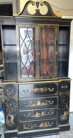 Vintage Asian Motif Display Cabinet