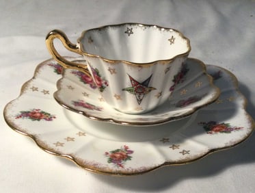 Royal Stuart Bone China Set - Cup, Saucer & Plate