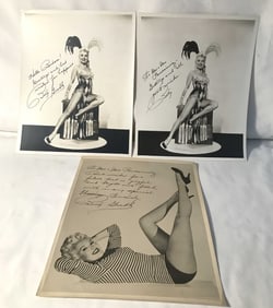 Betty Grable Autographed Photographs (3)