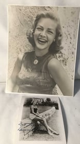 Lauren Bacall Autographed Pictures (2)