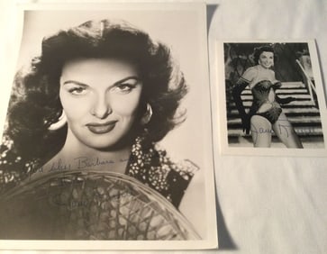 Jane Russell Autographed Pictures (2)