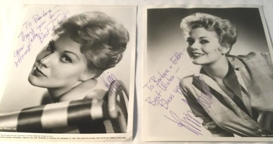Kim Novak Autographed Photos (2)