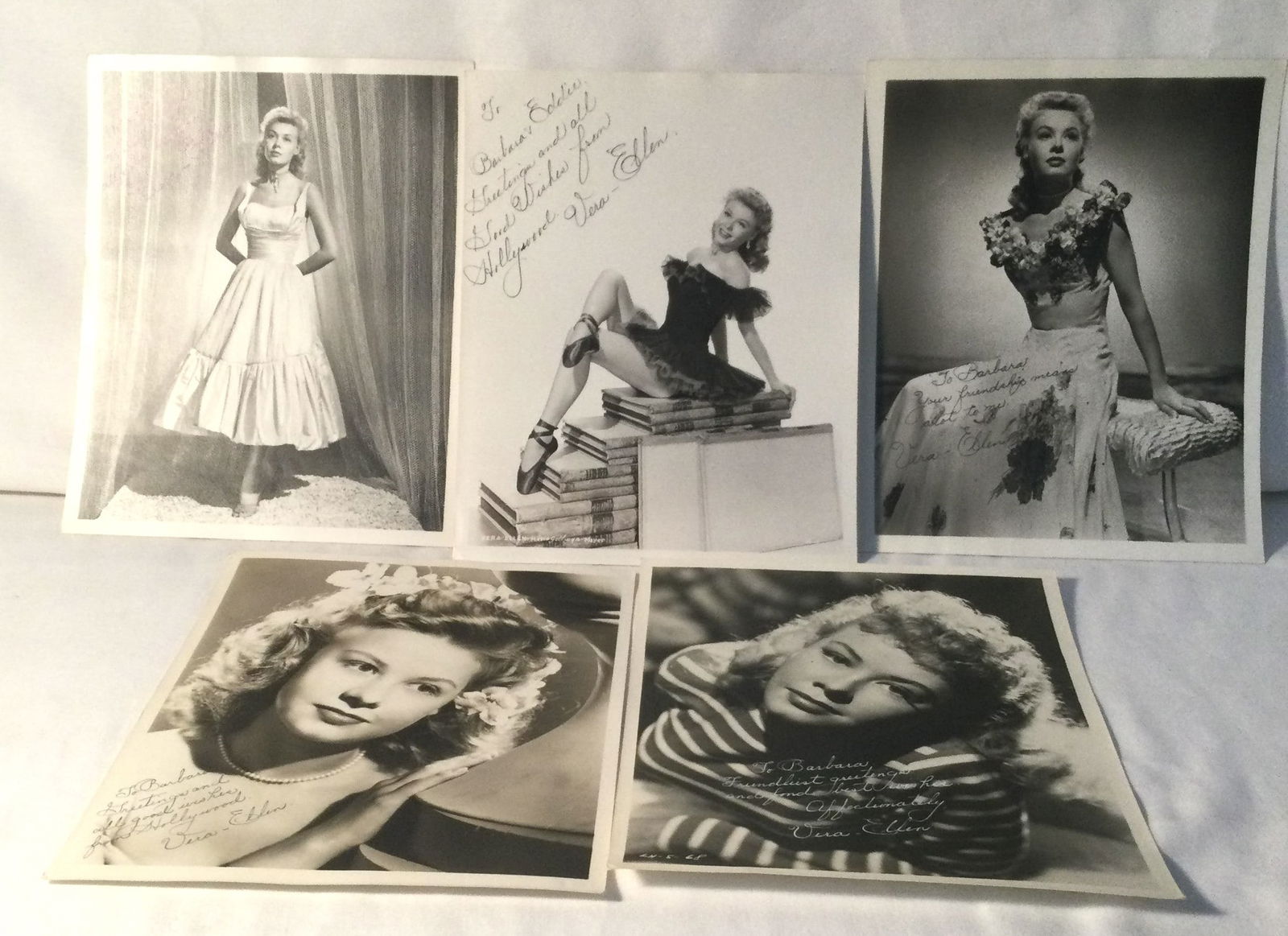 Vera Ellen Autographed Pictures (5) 8x10's (1 of 15)