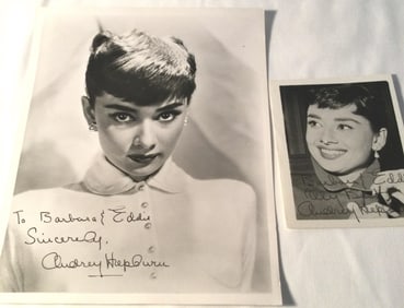 Audrey Hepburn Autographed Photos (2)