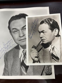 Edward G Robinson Autographed Pictures (2)