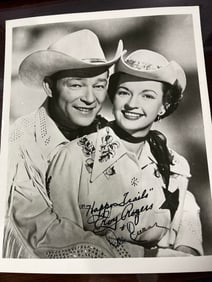 Roy Rogers & Dale Evans Signed Photo 8 x 10