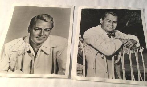 Alan Ladd Autographed 8 x 10 Photos