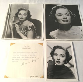 Ann Blyth Signed Photos & Typed Letter